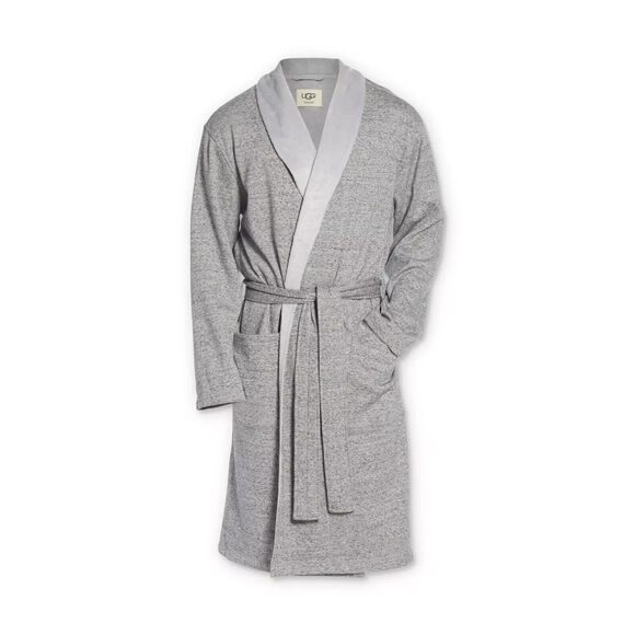 UGG Robinson Men's Grey Heather Plush‎ Bath Robe NWT